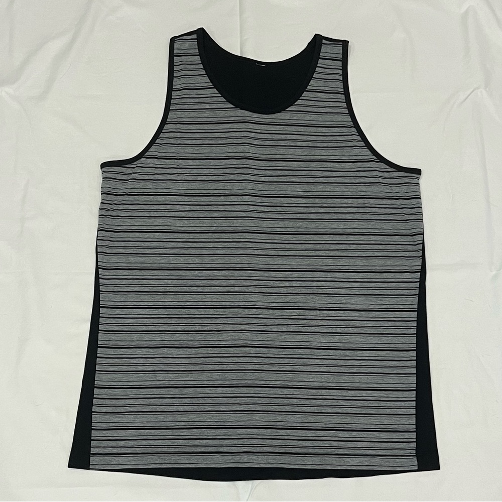 Lululemon Gray and Black Striped Tank Top